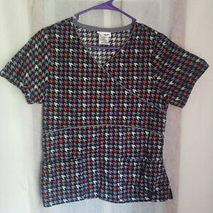 Scrubstar Scrub Top Pattern Scrubs Medical Vet Dental Cotton Women's XS